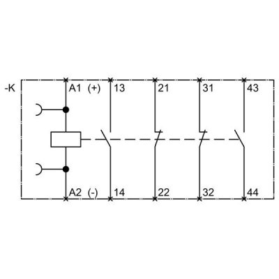 3RH1122-2AF00 - Vnitřní schéma zapojení