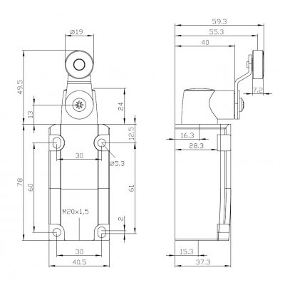 3SE5112-0CH01 - Rozměrový výkres