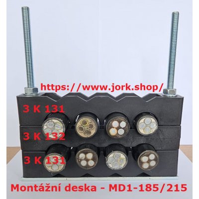 MD1-185/215 - Možnost sestavení -3K131+3K132+3K131+montážní deska MD1-185/215