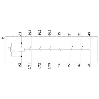 3RT1055-6AP36 - Vnitřní schéma zapojení