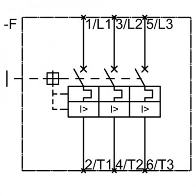 3RV1011-1BA10 - Vnitřní schéma zapojení