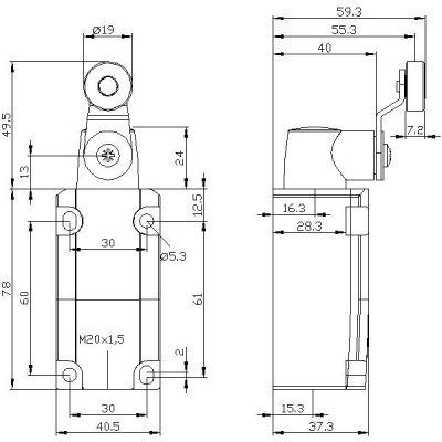 3SE5112-0BH01 - Rozměrový výkres