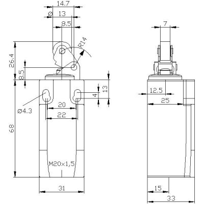 3SE5232-0HE10 - Rozměrový výkres