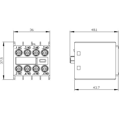 3RH2911-1HA31 - Rozměrový výkres