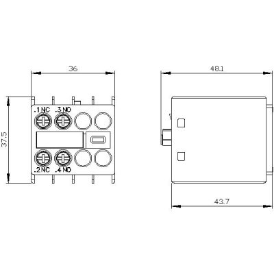 3RH2911-1HA11 - Rozměrový výkres