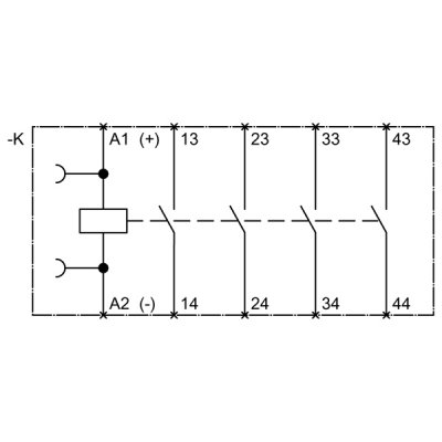 3RH2140-1BB40 - Vnitřní schéma zapojení