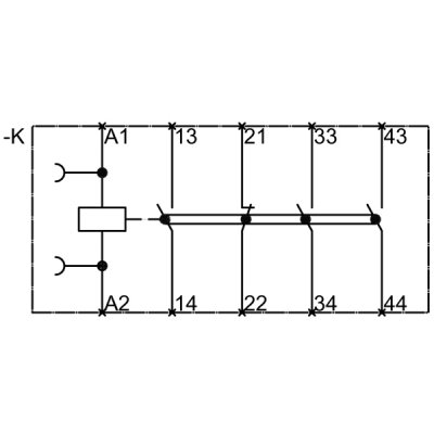 3RH2131-1AP00 - Vnitřní schéma zapojení