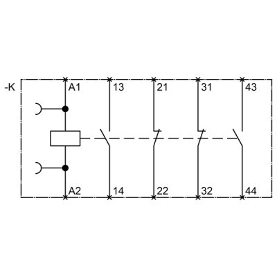 3RH2122-1BB40 - Vnitřní schéma zapojení