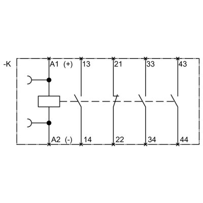 3RH2131-1BB40 - Vnitřní schéma zapojení