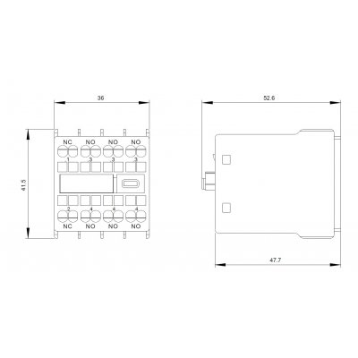 3RH2911-2HA31 - Rozměrový výkres