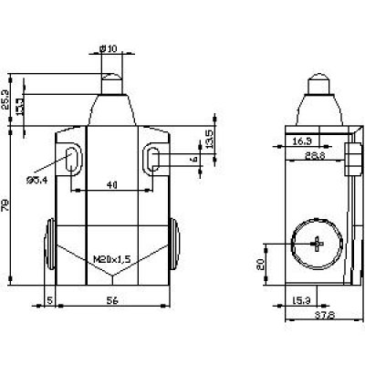 3SE5122-0PC02 - rozměrový výkres