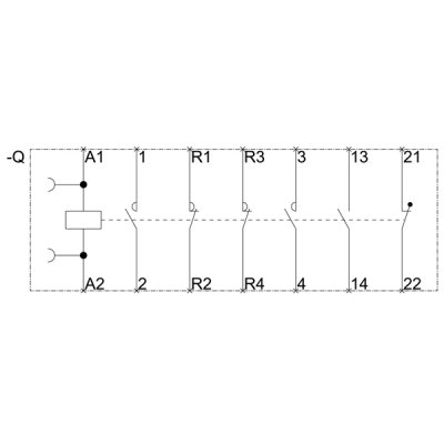 3RT2526-1AK60 - Vnitřní schéma zapojení