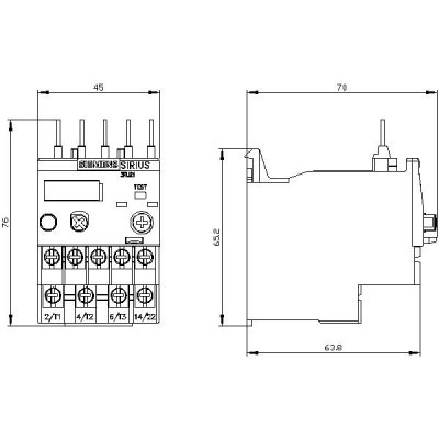 3RU2116-1CJ0 - Rozměrový výkres