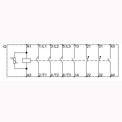 3RT1054-6AF36 - Vnitřní schéma zapojení