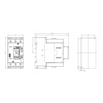 3RT2046-1KB40 - Rozměrový výkres