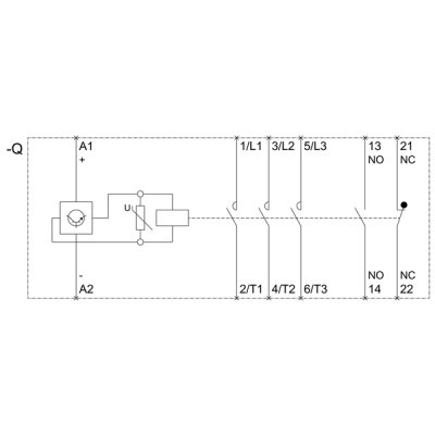 3RT2046-1KB40 - Vnitřní schéma zapojení