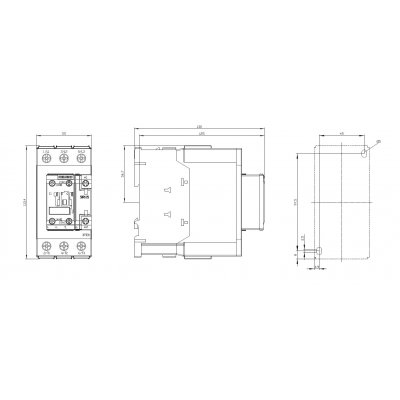 3RT2035-1KB40 - Rozměrový výkres