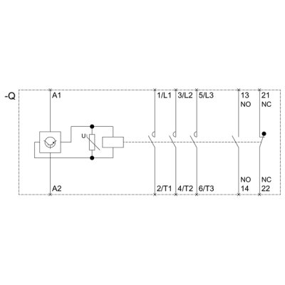 3RT2035-1KB40 - Vnitřní schéma zapojení