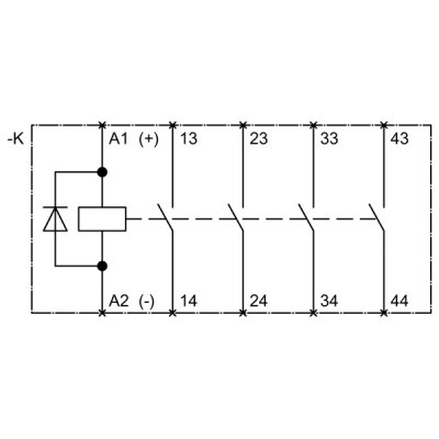 3RH2140-1FB40 - Vnitřní schéma zapojení