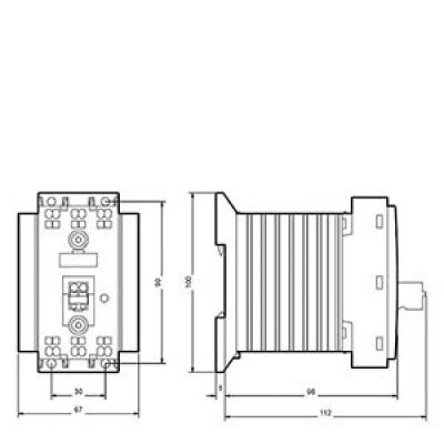 3RF2420-2AB45 - rozměrový výkres