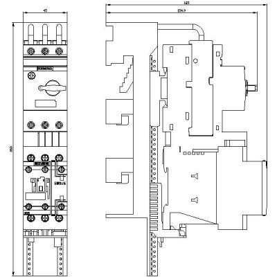 3RA2120-4BD26-0BB4 - Rozměrový výkres