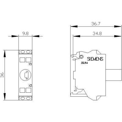 3SU1401-2BH40-3AA0 - Rozměrový výkres