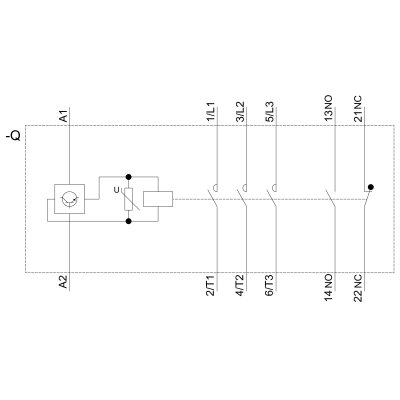 3RT2047-3NB30 - Vnitřní schéma zapojení