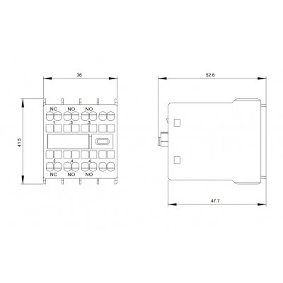 3RH2911-2HA21 - Rozměrový výkres