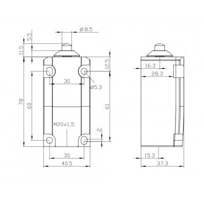 3SE5112-0KB01 - Rozměrový výkres