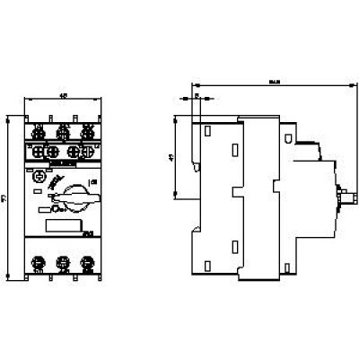 3RV2411-1EA15 - rozměrový výkres