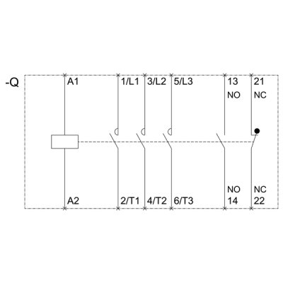 3RT2038-1AL20 - Vnitřní schéma zapojení