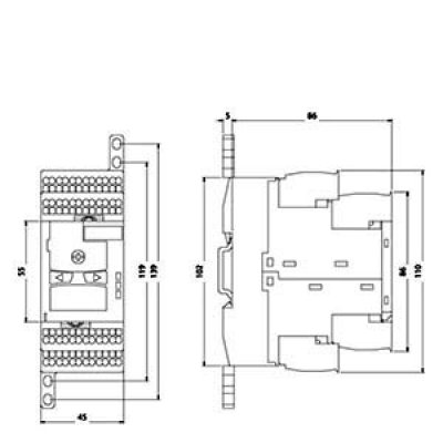 3RS1041-2GW50 - rozměrový výkres